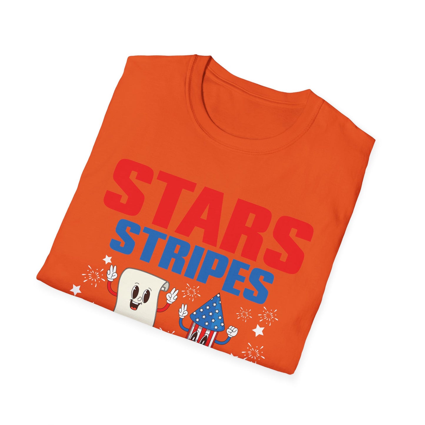 Stars Stripes & Equal Rights 4th Of July Retro Groovy T-Shirt For Men Women T-Shirt