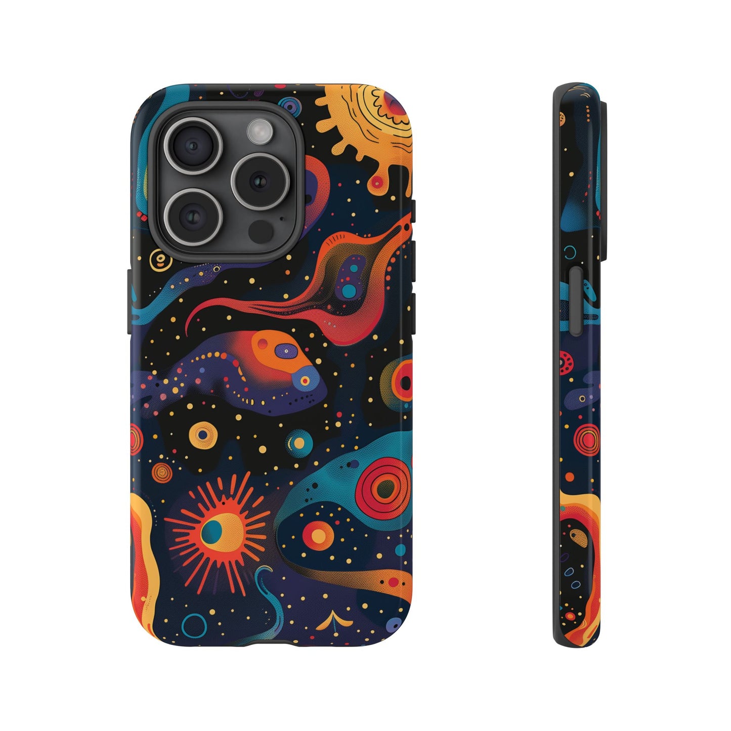 Space Oddity Pattern iPhone 13 14 15  16 Pro Max Plus Case Wireless Charging Compatible Tough Cases Protection, Magnetic Phone Case for iPhone Classic Series