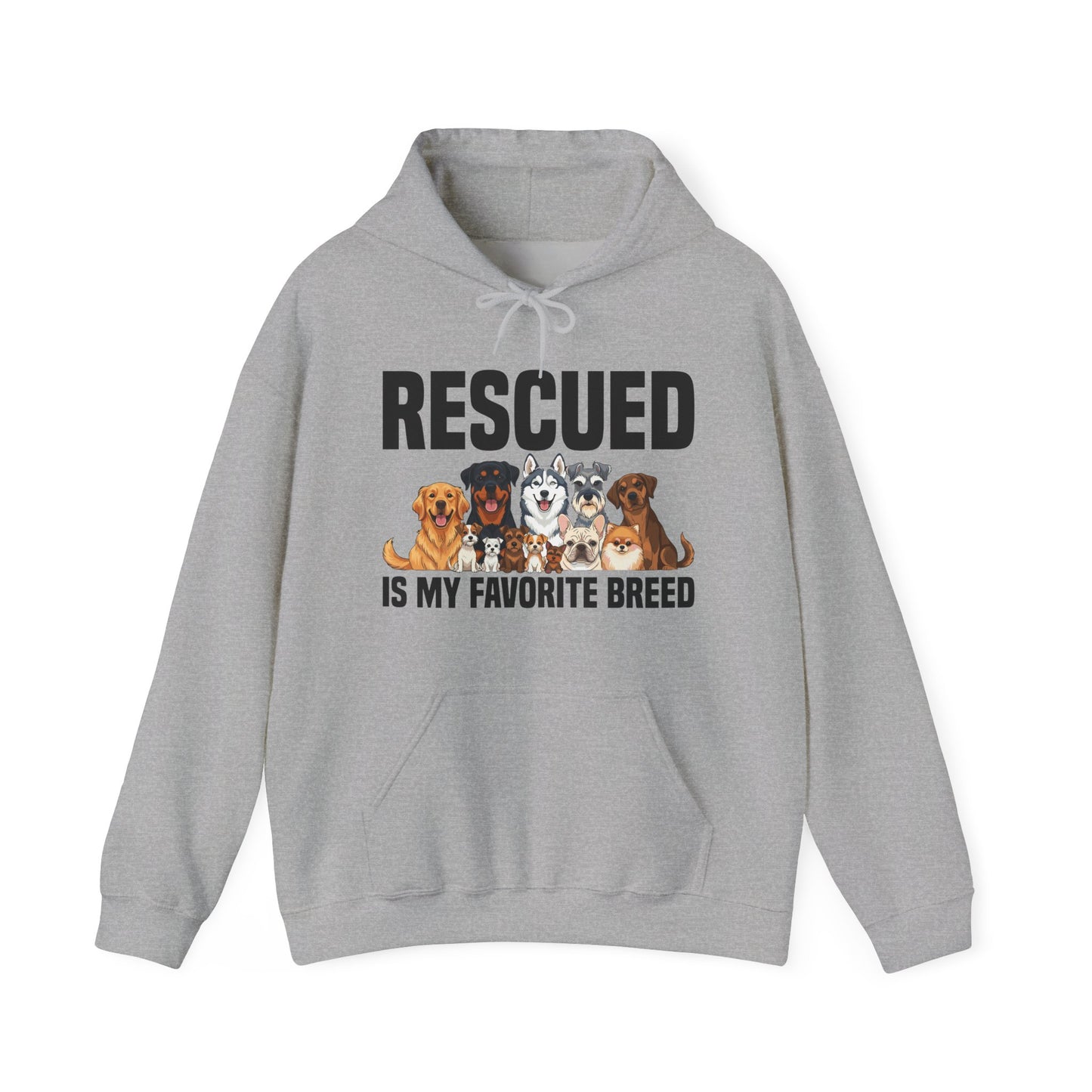 Rescued is My Favorite Breed Animal Rescue Hoodie