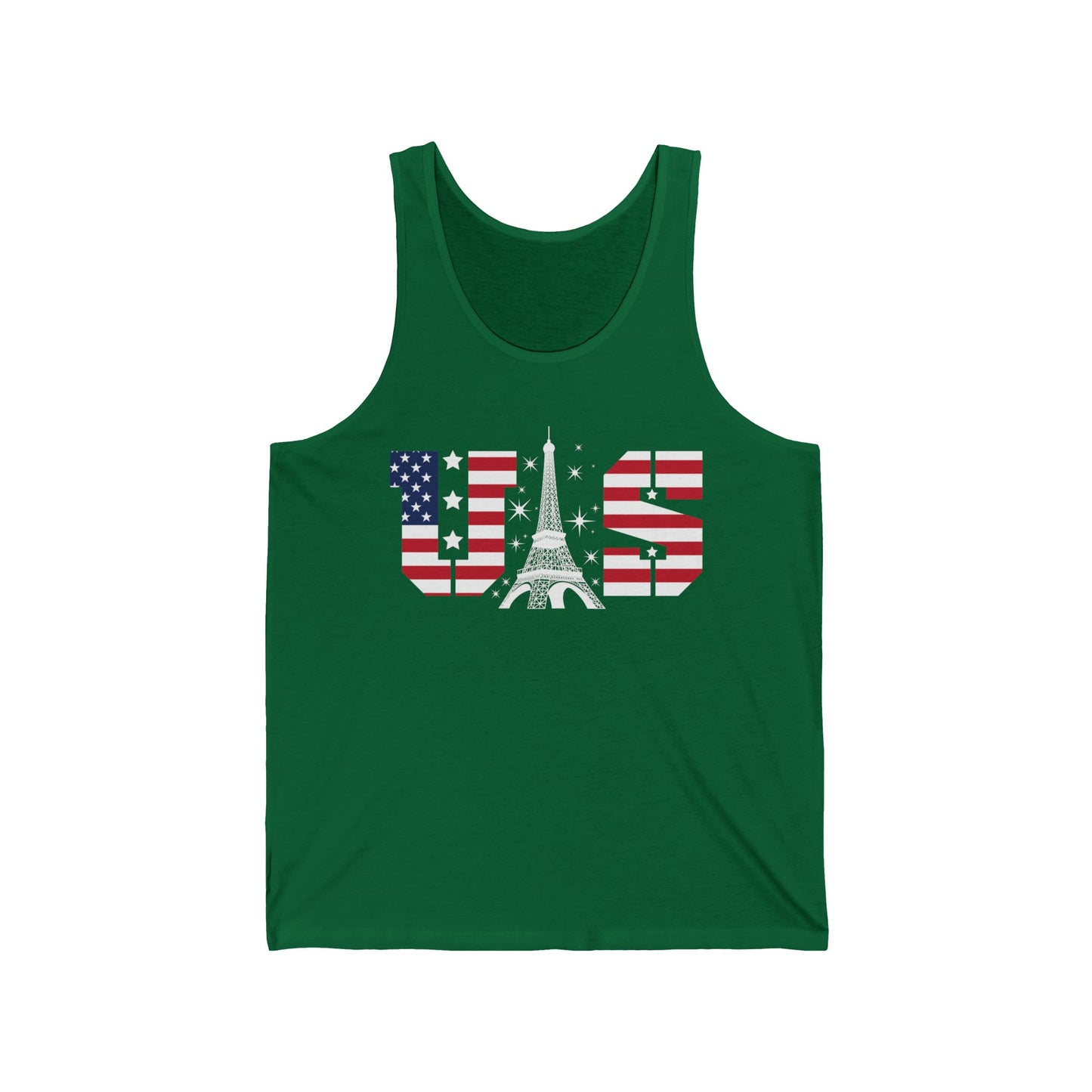 USA Eiffel Tower 2024 Summer Sports Patriotic Supporter Tank Top For Men Women Tank Top