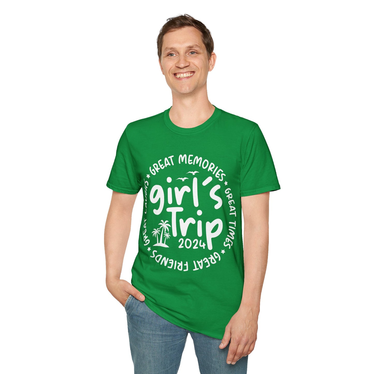 Girl's Trip 2024 Memories Friends Trip Matching Vacation T-Shirt For Men Women T-Shirt