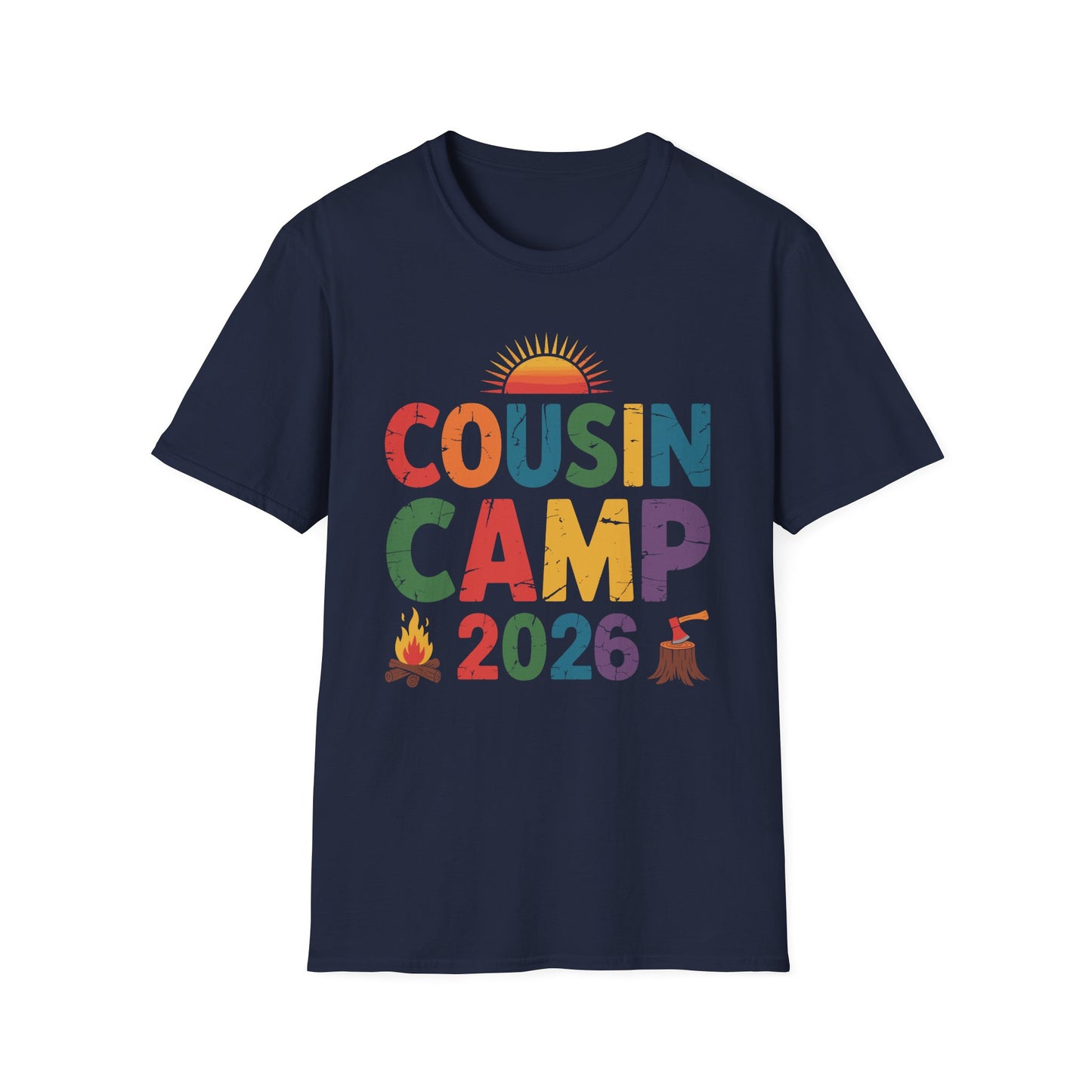 Cousin Camp 2026 Camping Campfire Summer Vacation Family T-Shirt