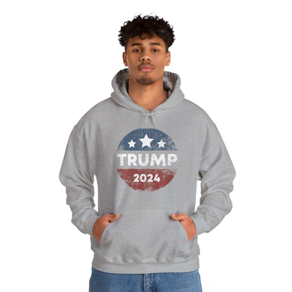 Trump 2024 Retro Campaign Button Re Elect President Trump Hoodie For Men Women Hoodie