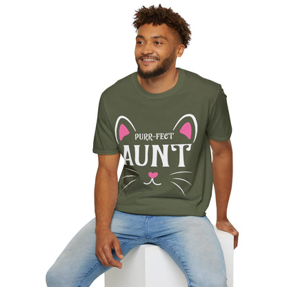 PURR-FECT Aunt Funny Cat Lover Cute Funny Kitten T Shirt Gift For Men Women T-Shirt