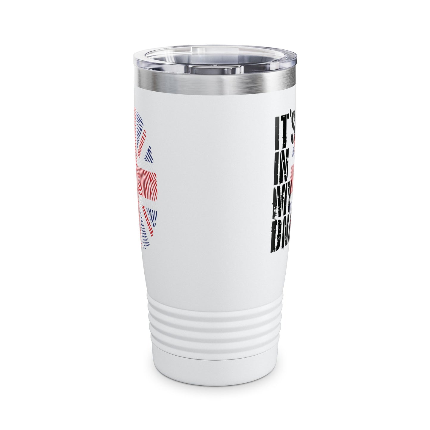 Funny Its In My DNA British Flag England UK Britain Union Jack Tumbler For Men Women Tumbler