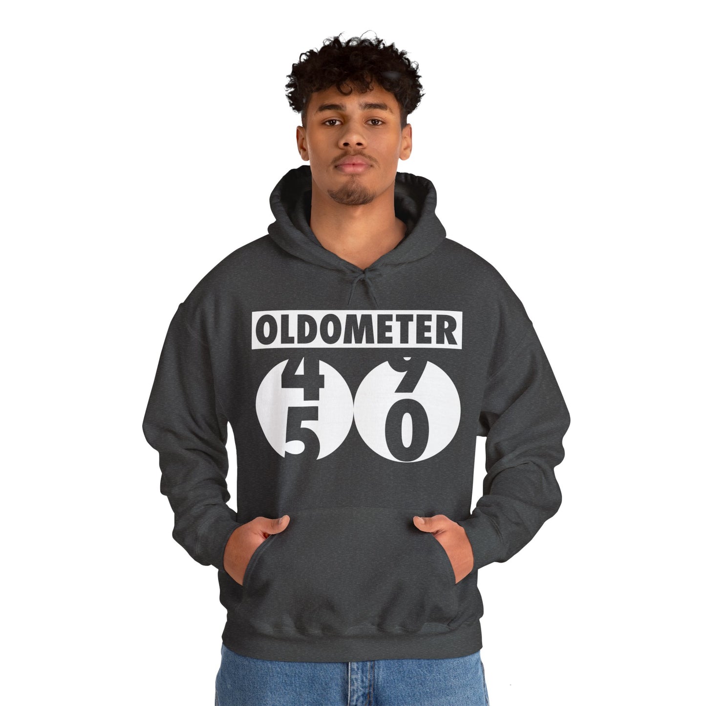 Funny Oldometer Odometer 50th Birthday Gift 50 yrs Old Joke Hoodie For Men Women Hoodie
