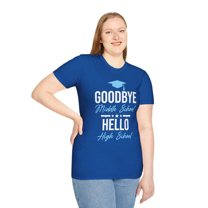 Goodbye Middle School Hello High School Funny Graduation T-Shirt