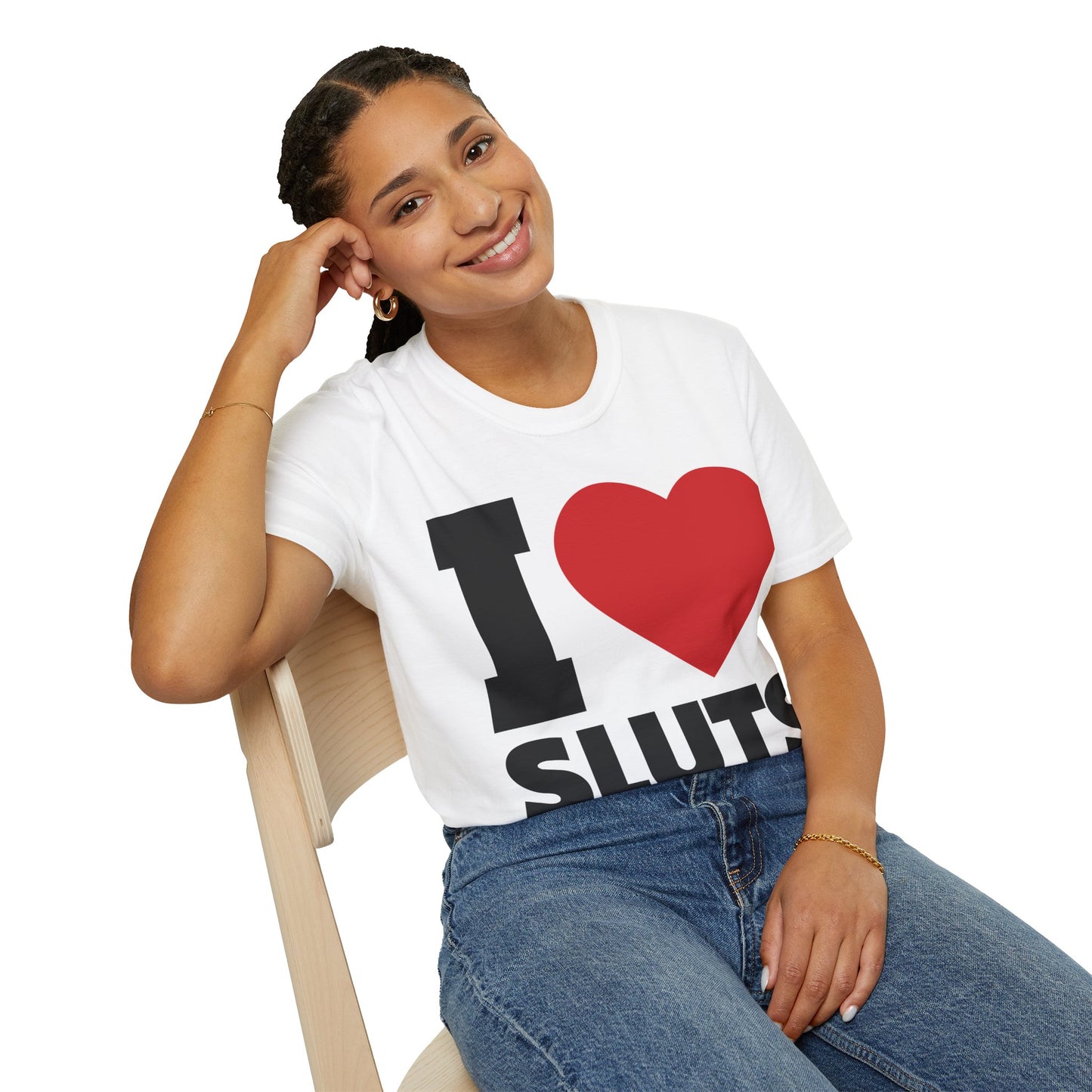 I Love Sluts Shirt I Heart Sluts Baby Tee T-Shirt For Men Women T-Shirt