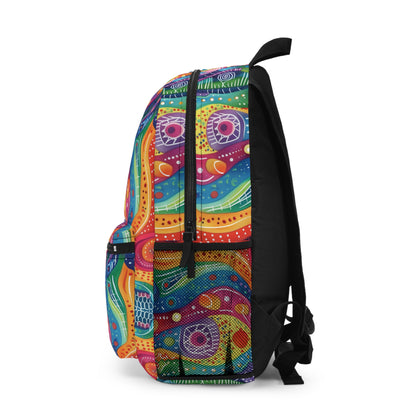 Abstract Rainbow Doodle Pattern Backpacks for Men Women Kids School Travel, Capacity School Backpacks