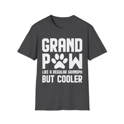 Funny Grandpaw Like Regular Grandpa But Cooler Fathers Day Dog Lovers Paw Grandpa T-Shirt For Men Travelers