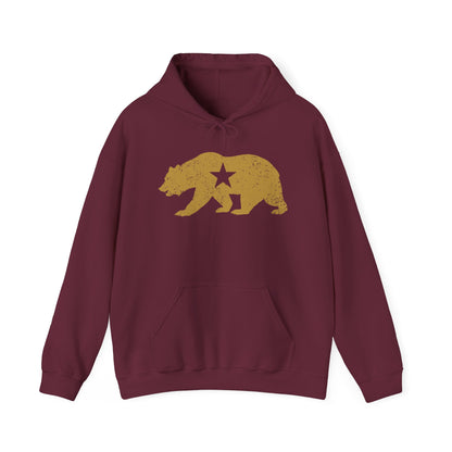California Golden State Bear Vintage Distressed Graphic Hoodie
