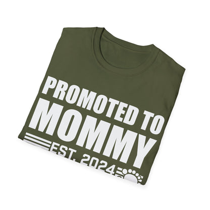 Promoted To Mommy 2024 Pregnancy Announcement Mothers Day Mom To Be T-shirt