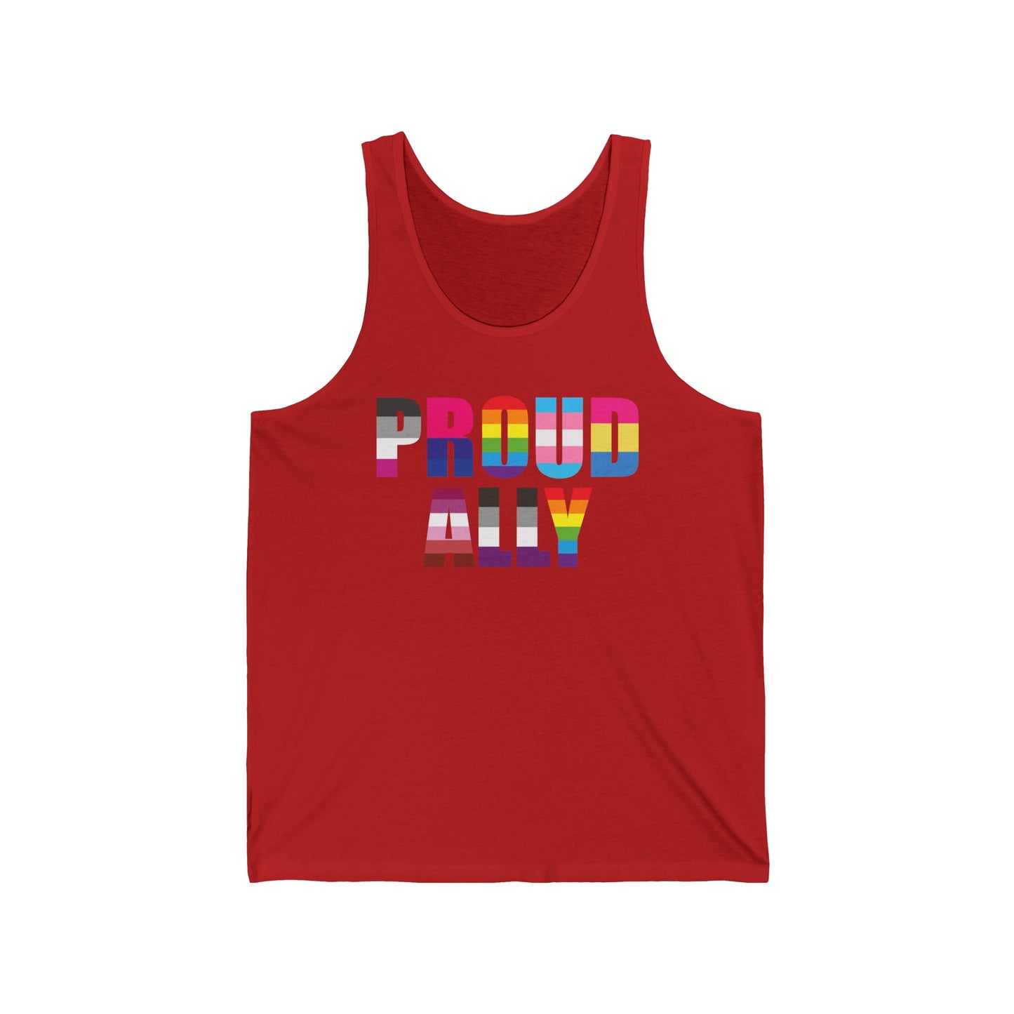 Proud Ally LGBTQ Gay Pride Equality Parade Retro Vintage Tank Top For Men Women
