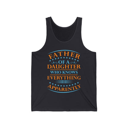 Funny Father Daughter Knows Everything Dad Fathers Day Vintage Tank Top For Men Women Tank Top