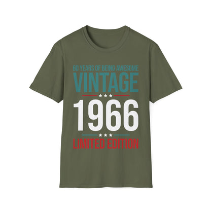 60 Year Old Gifts Vintage 1966 60 Years Awesome 60th Birthday T-Shirt