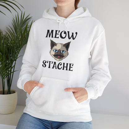 Meowstache Cat Mustache Moustache Beard Bearded Kitten Lovers Hoodie For Men Women Hoodie