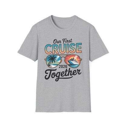 Our First Cruise 2026 Together Cute Matching Couples Cruise T-Shirt For Men Women