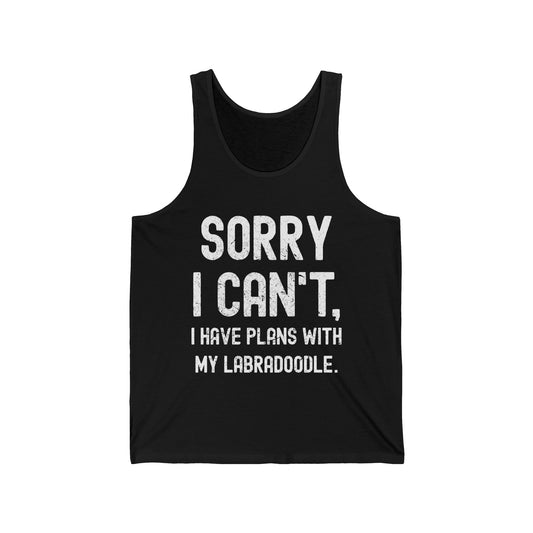 Funny Sorry I Cant I Have Plans With My Labradoodle Dog Doodle Lover Tank Tops For Men Women