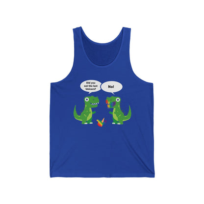 Funny Did You Eat The Last Unicorn Dinosaur T-Rex Lover Tank Tops Men Women