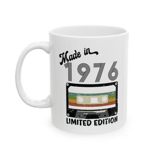 Made In 1976 Limited Edition Funny Cassette Tape Vintage Coffee Mug For Men Women