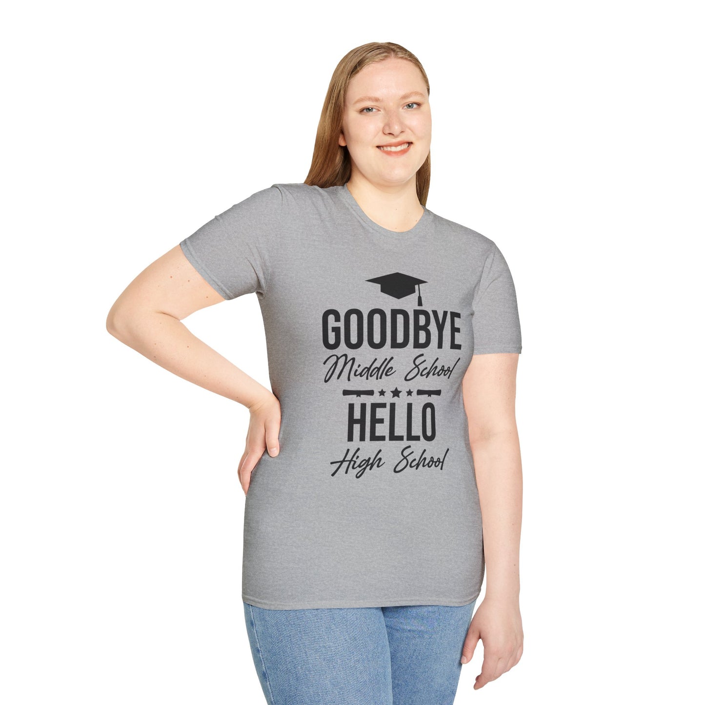 Goodbye Middle School Hello High School Funny Graduation T-Shirt