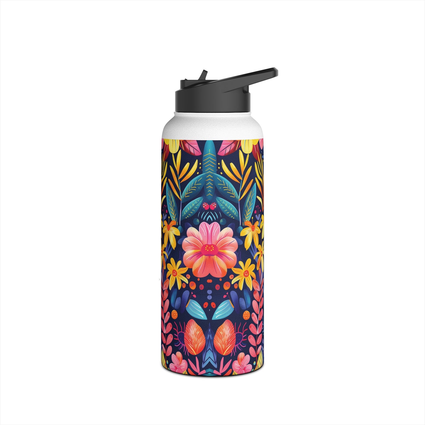 Fantasy Wonderland Pattern Stainless Steel Water Bottle with Twist-on Lid and Double-Wall Vacuum Insulation