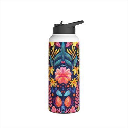 Fantasy Wonderland Pattern Stainless Steel Water Bottle with Twist-on Lid and Double-Wall Vacuum Insulation