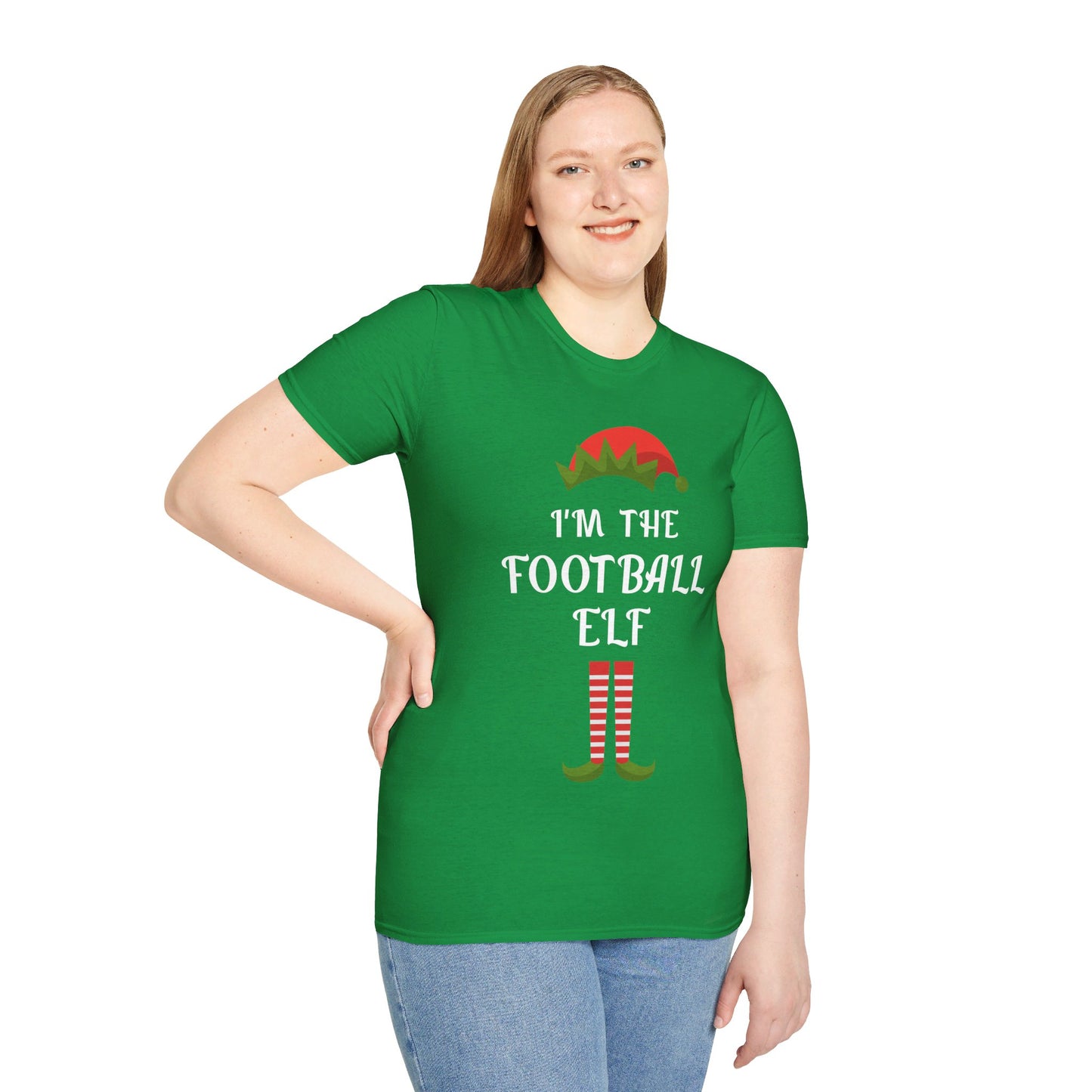 Funny I Am The Football Elf Matching Family Christmas Gift Sport T-Shirt