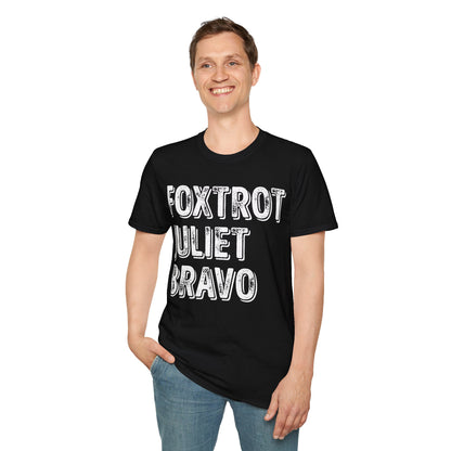 Retro Vintage Foxtrot Juliet Bravo T-Shirt For Men Women