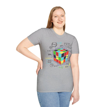 Melting Cube Speed Cubing Math Vintage Puzzle Youth Gifts T-Shirt