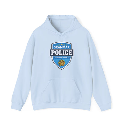 Grammar Police Badge To Serve and Correct Teacher Student Hoodie For Men Women