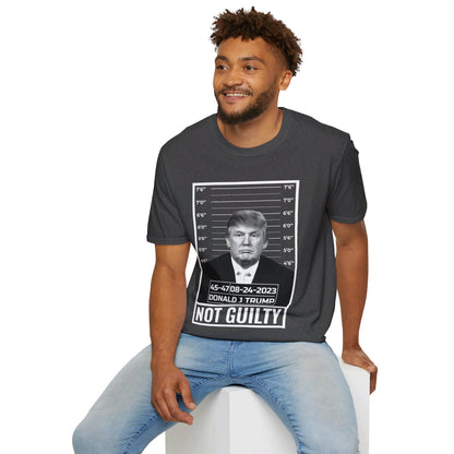 Donald Trump Police Mugshot Not Guilty President Legend 45 47 T-Shirt For Men Women