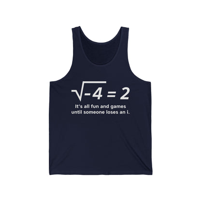 Funny Someone Loses an i Math Nerd Nerdy Tank Tops For Men Women Teacher