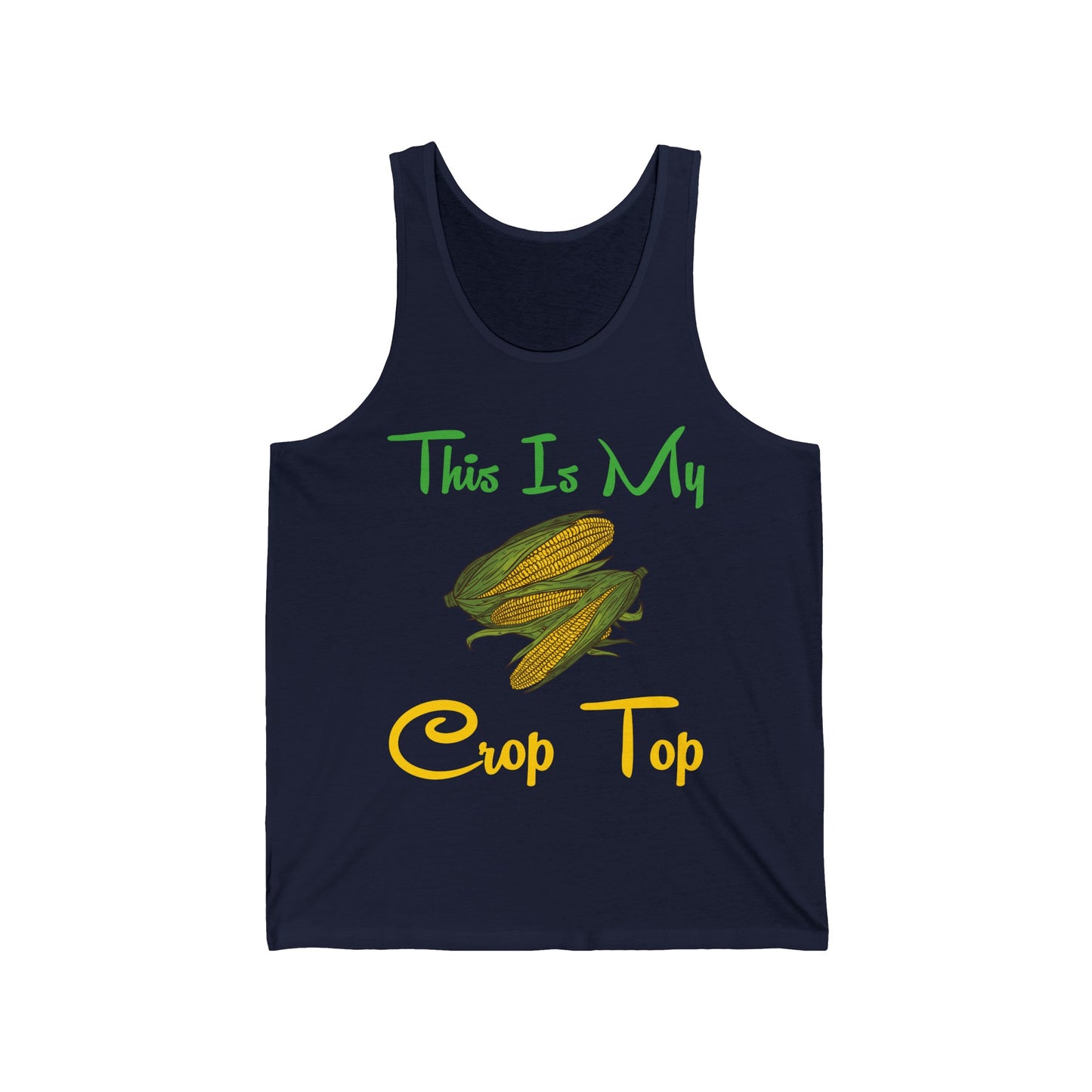 Funny This is my Crop Top Farmer Farming Corn Lover Pun Joke Tank Top