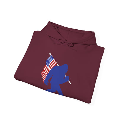 Funny Bigfoot USA Flag America For Sasquatch Believers Hoodie For Men Women