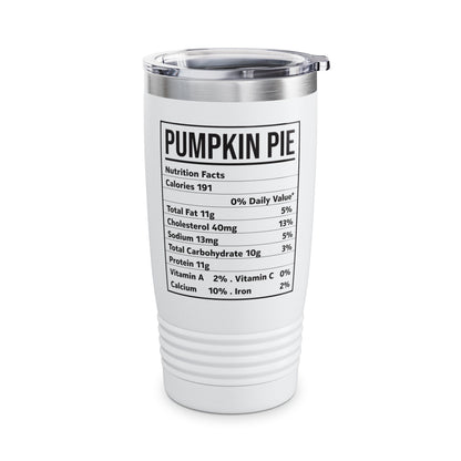 Pumpkin Pie Nutrition Facts Funny Family Matching Christmas Costume Tumbler For Men Women