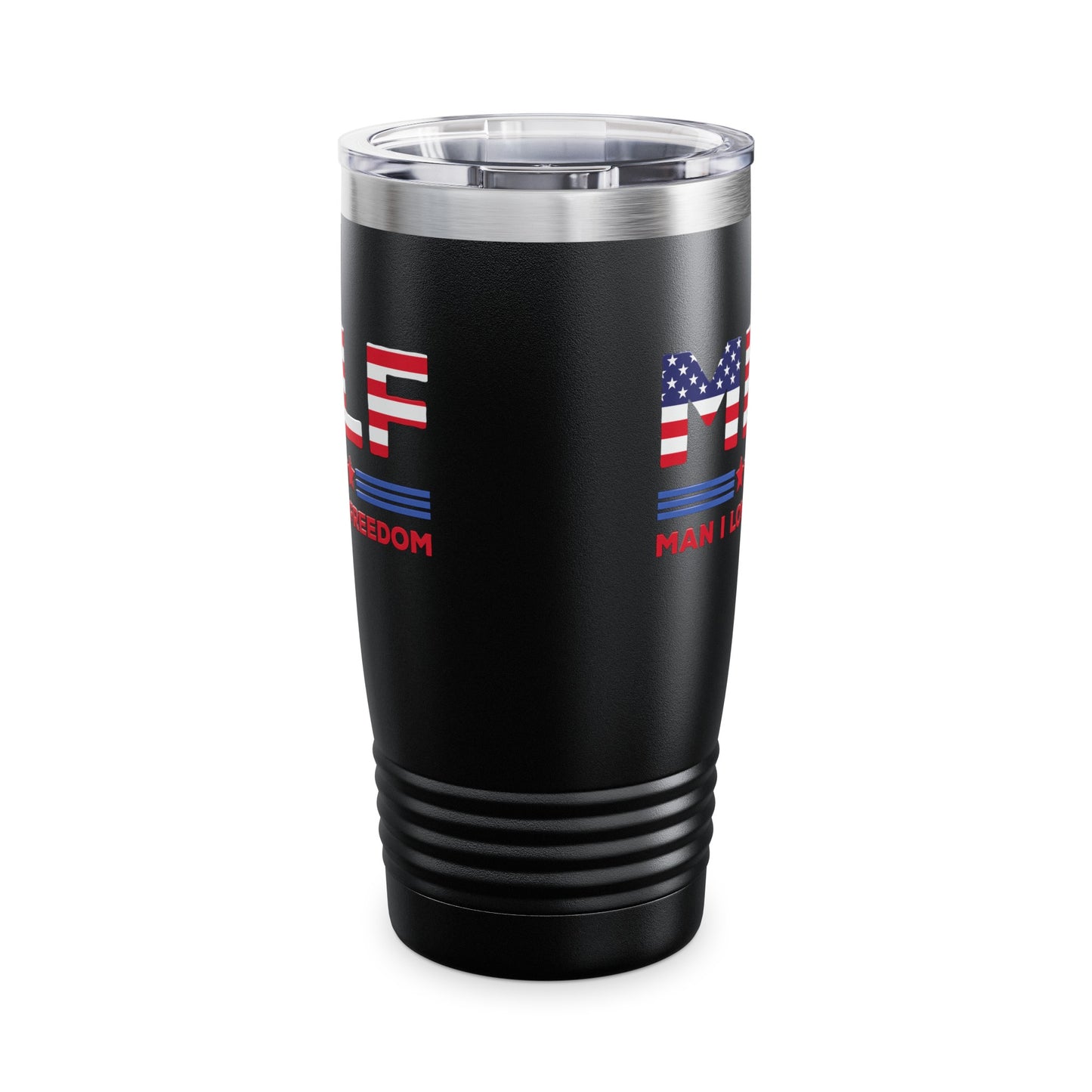 Funny MILF Man I Love Freedom Patriotic 4th Of July Funny Tumbler