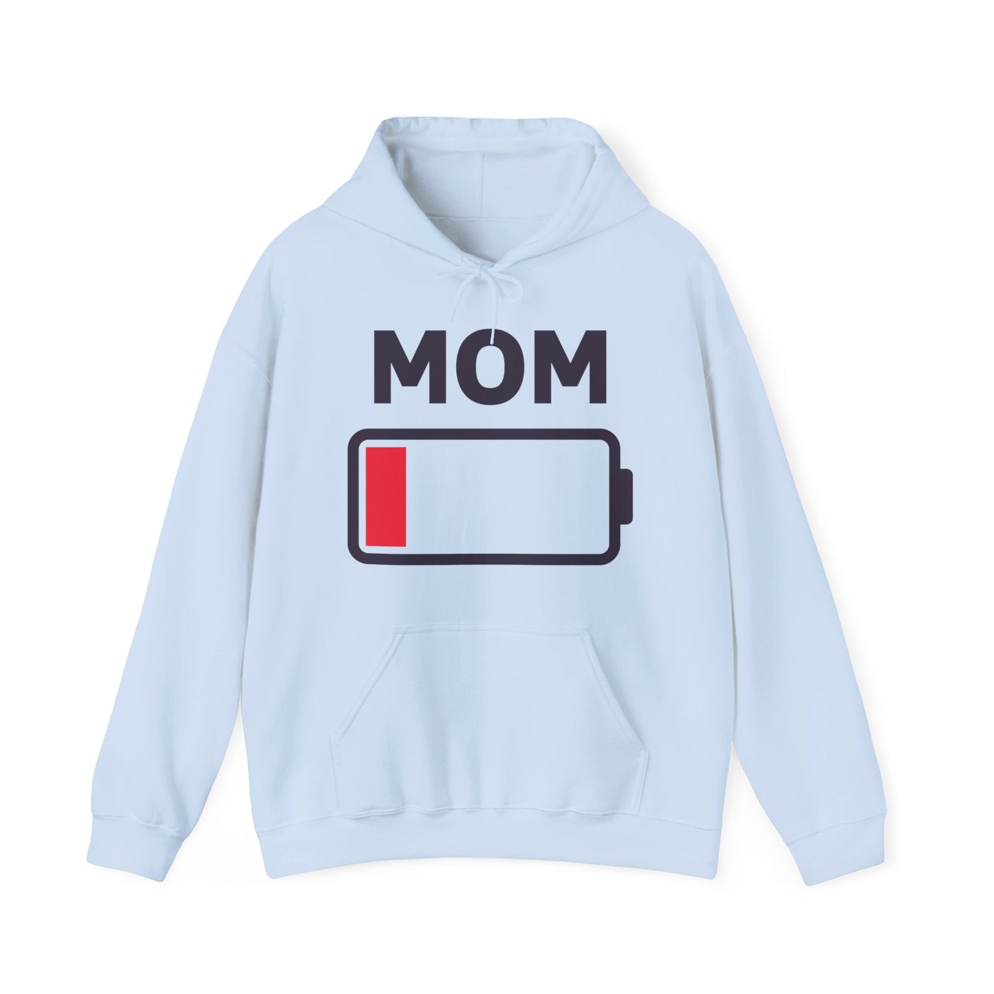 Funny Mom Tired Low Battery Mothers Day Hoodie