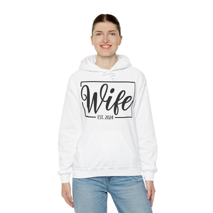 Wife Est 2024 Just Married Honeymoon Wedding Couples  Hoodie For Women Hoodie