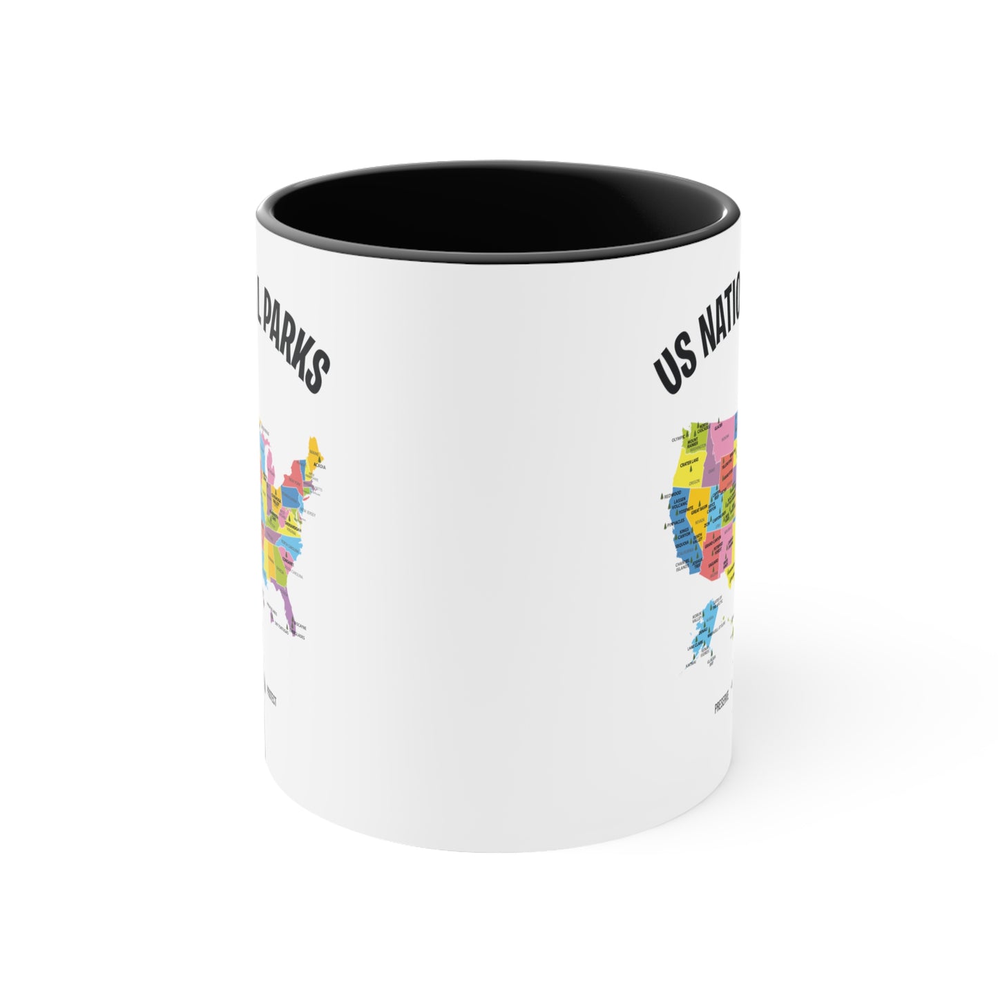 62 National Parks Map Gifts US Park Camping Hiking Coffee Mug Men Women