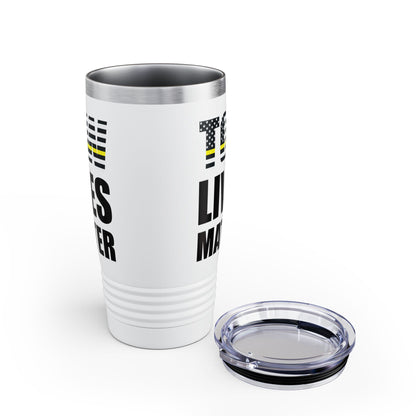 Tow Lives Matter Thin Yellow Line Tow Truck Driver Birthday Gift Tumbler Men