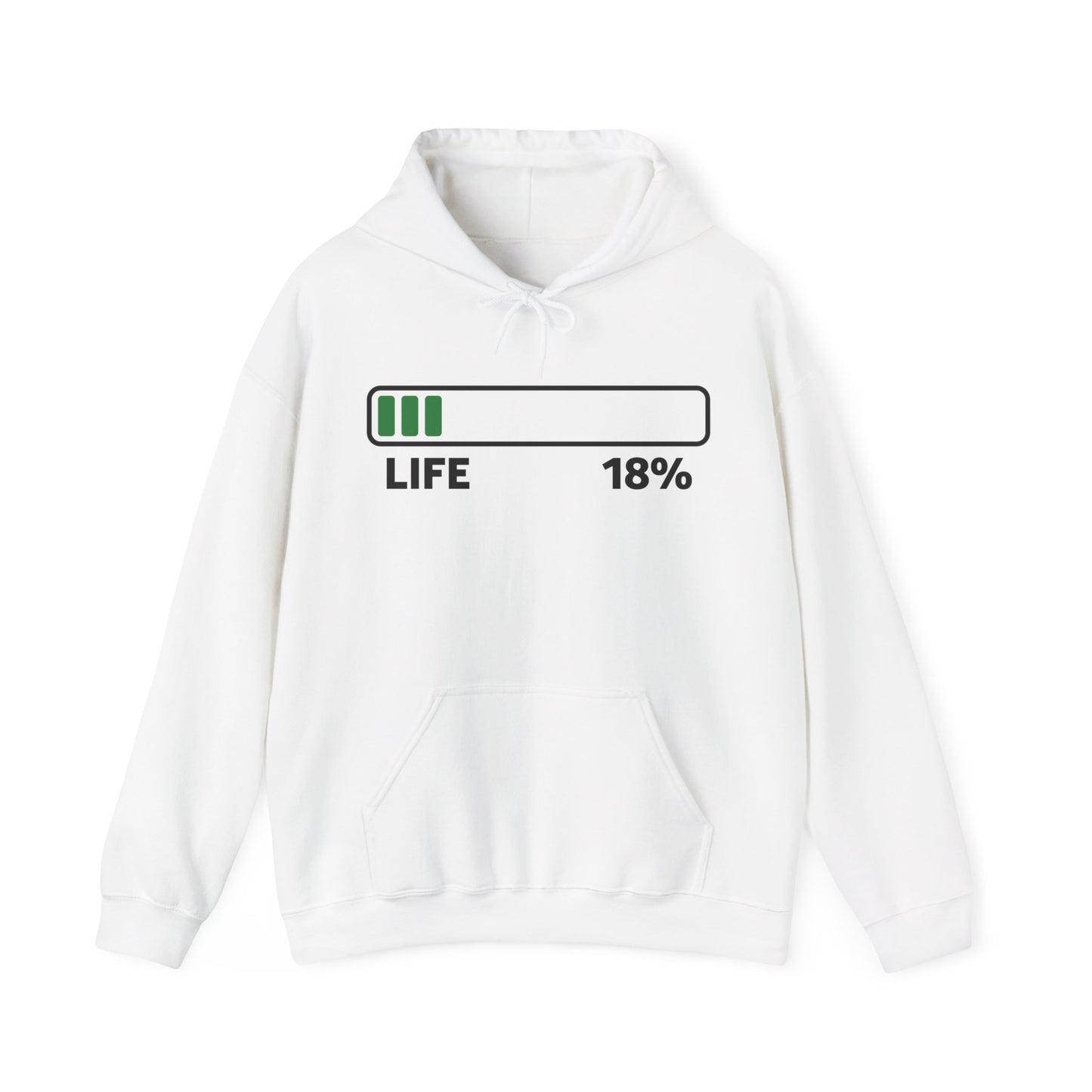 Funny Loading Bar 18% 18th Birthday Gift Hoodie, Customize the 18 With Your Age  Personalized Hoodie Men Women Kids