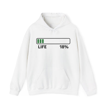 Funny Loading Bar 18% 18th Birthday Gift Hoodie, Customize the 18 With Your Age  Personalized Hoodie Men Women Kids