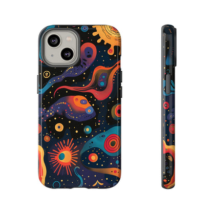 Space Oddity Pattern iPhone 13 14 15  16 Pro Max Plus Case Wireless Charging Compatible Tough Cases Protection, Magnetic Phone Case for iPhone Classic Series