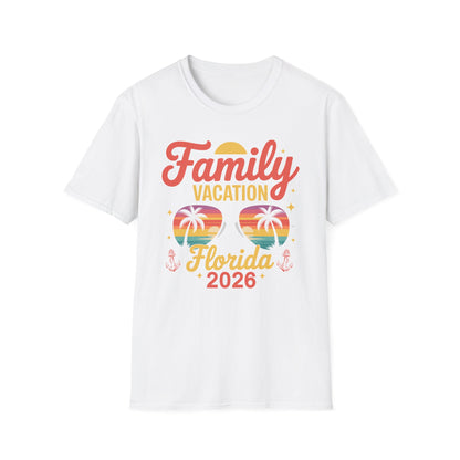 Funny Family Vacation Florida 2026 Florida Group Summer Trip T-Shirt For Men Women