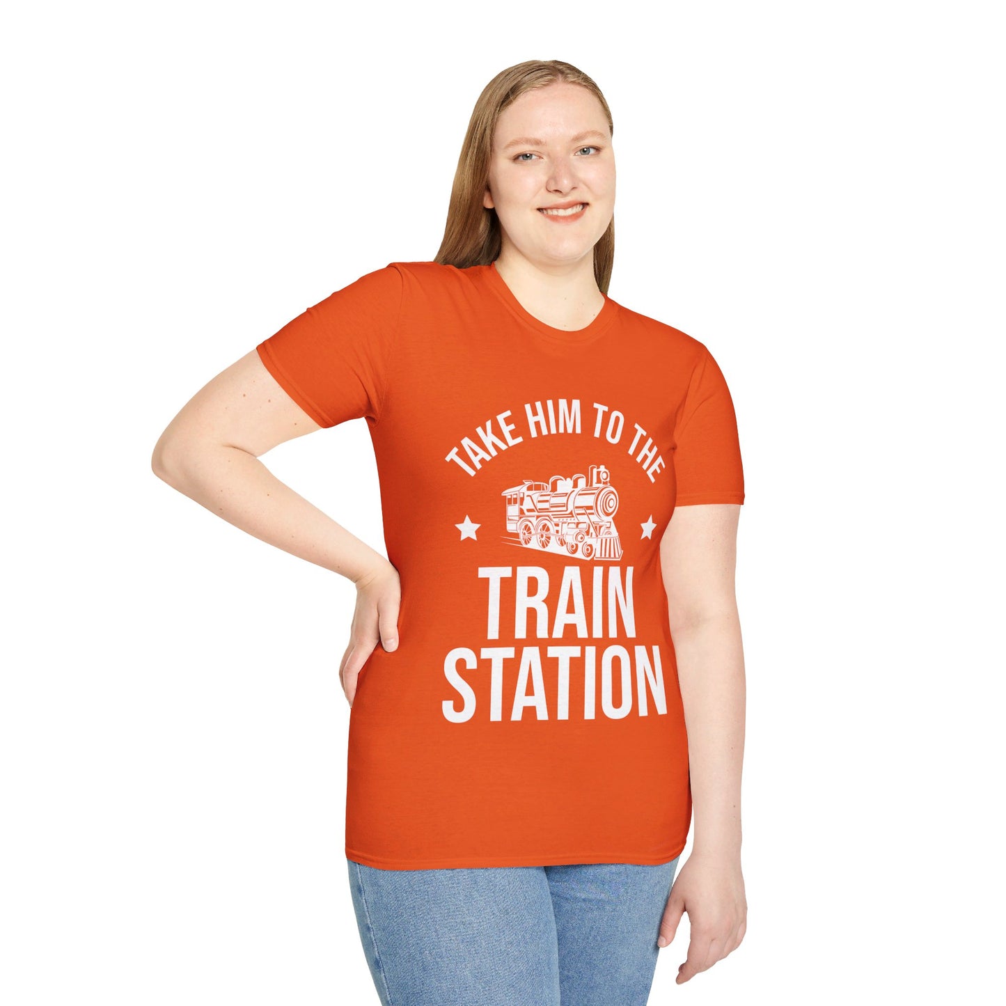 Take Him To The Train Station Platform T-Shirt Men Women