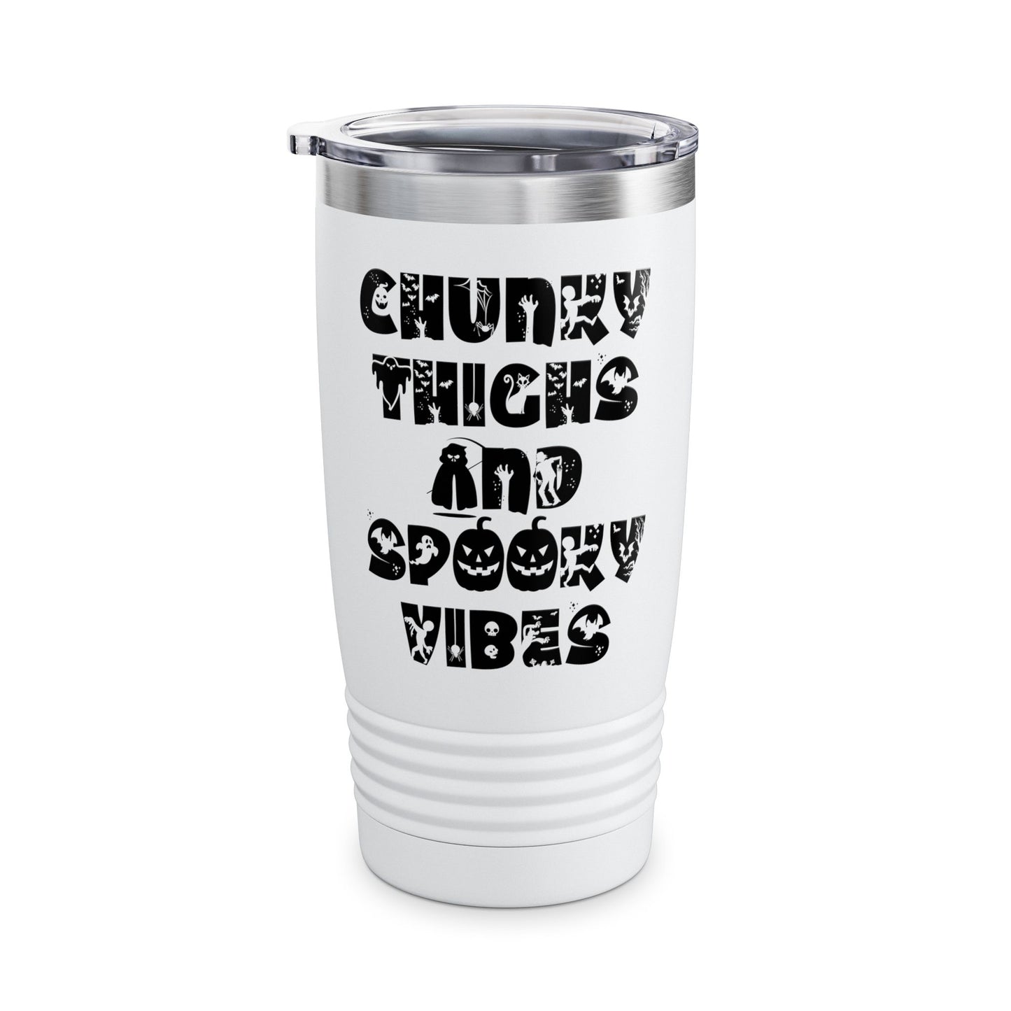 Funny Chunky Thighs and Spooky Vibes Halloween Women's Tumbler