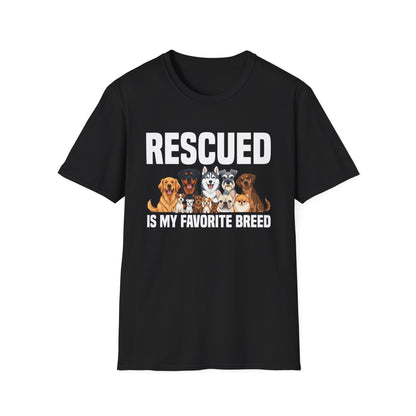 Rescued is My Favorite Breed Animal Rescue T-Shirt