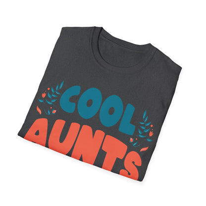 Cool Aunts Club Groovy Retro Smile Aunt Auntie Funny Mother's Day T-Shirt