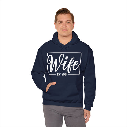 Wife Est 2024 Just Married Honeymoon Wedding Couples  Hoodie For Women Hoodie